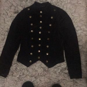 Black velvet Betsey Johnson jacket with buttons